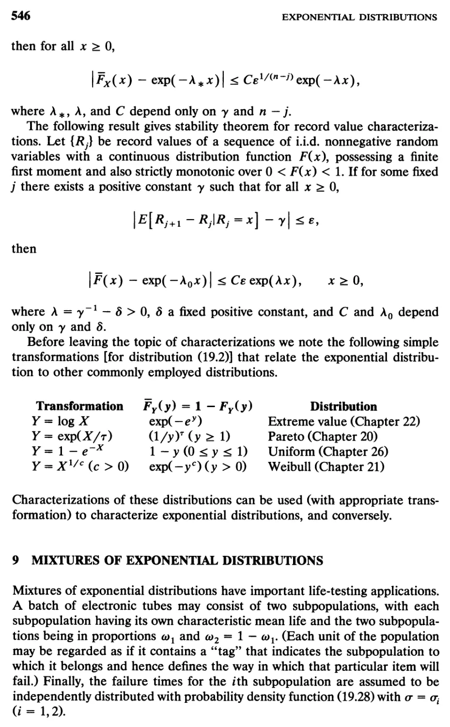 9 Mixtures of Exponential Distributions, 546