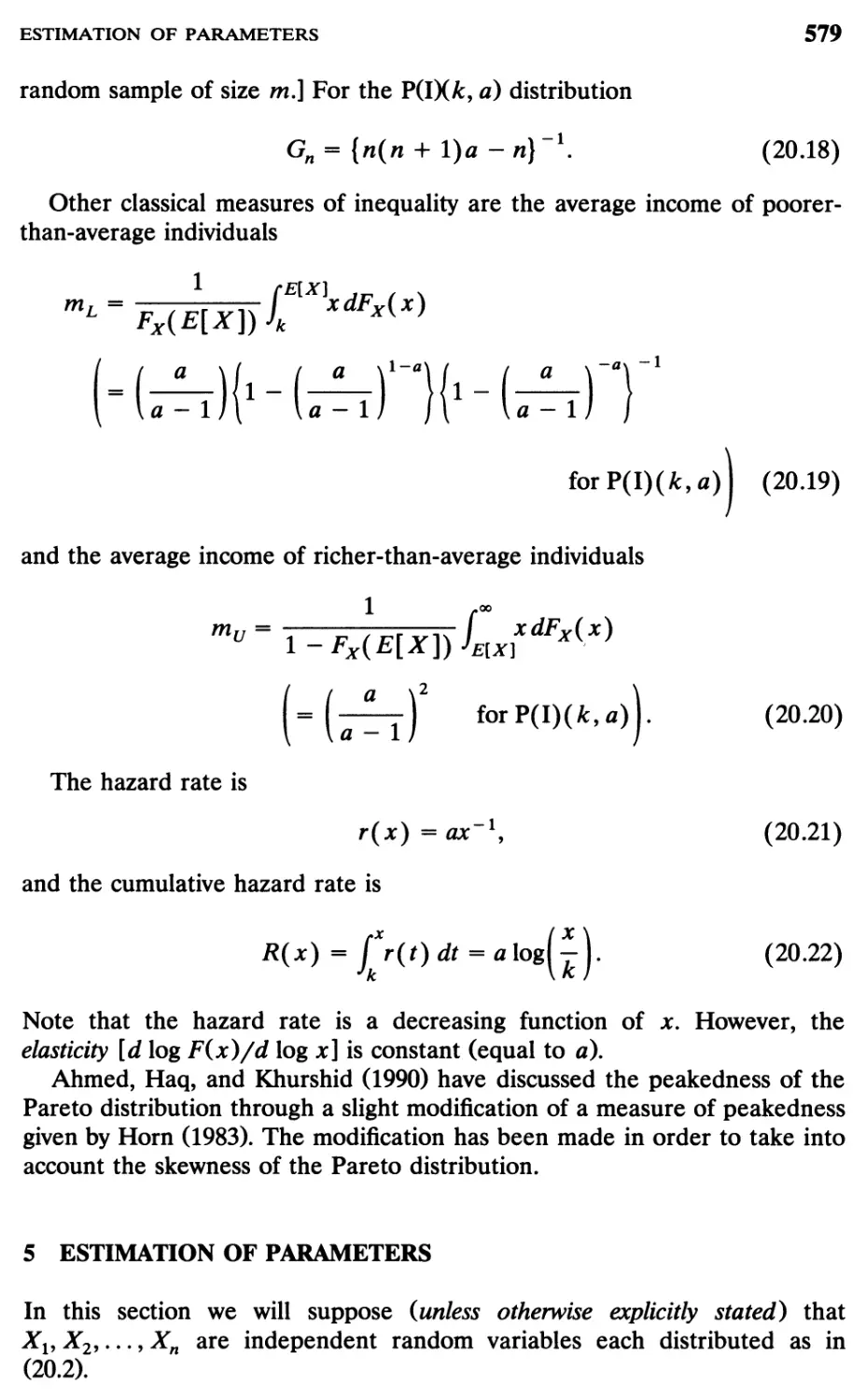 5 Estimation of Parameters, 579