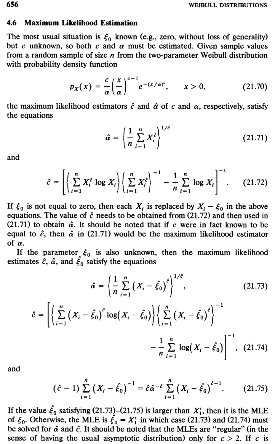 4.6 Maximum Likelihood Estimation, 656