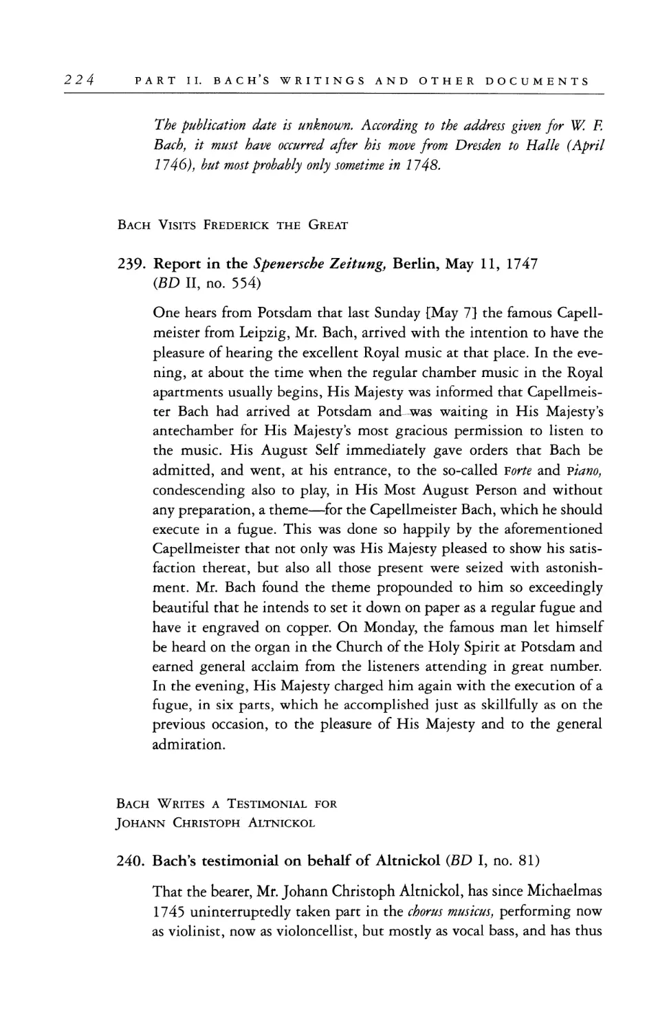 Part III. Early Biographical Documents on Bach