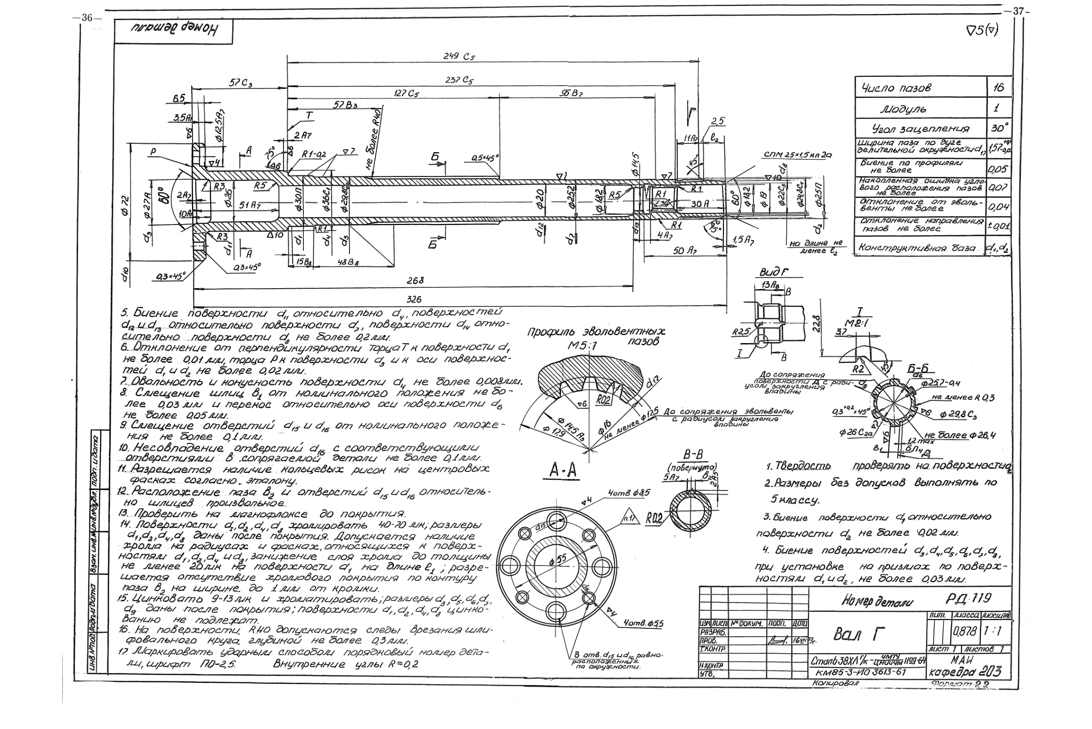 6. Рабочие чертежи деталей ТНА двигателя РД-119