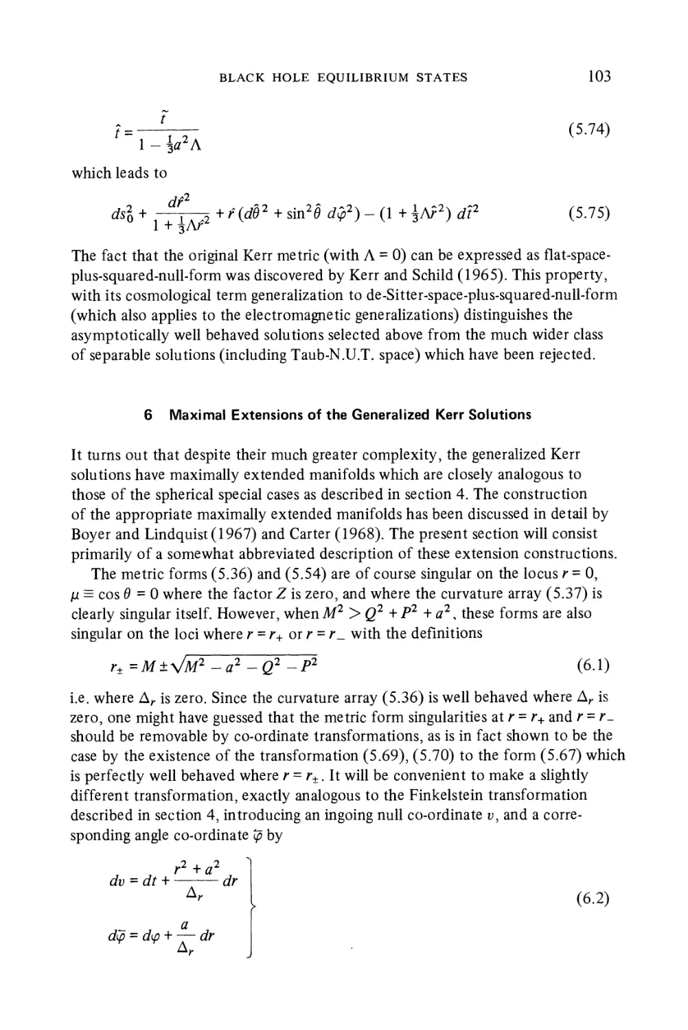 6 Maximal Extensions of the Generalized Kerr Solutions