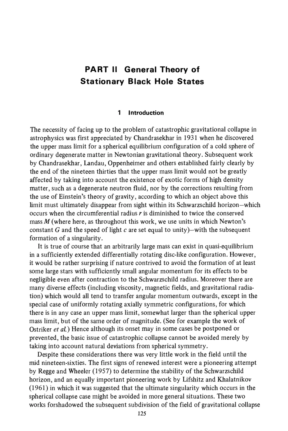 Part II General Theory of Stationary Black Hole States