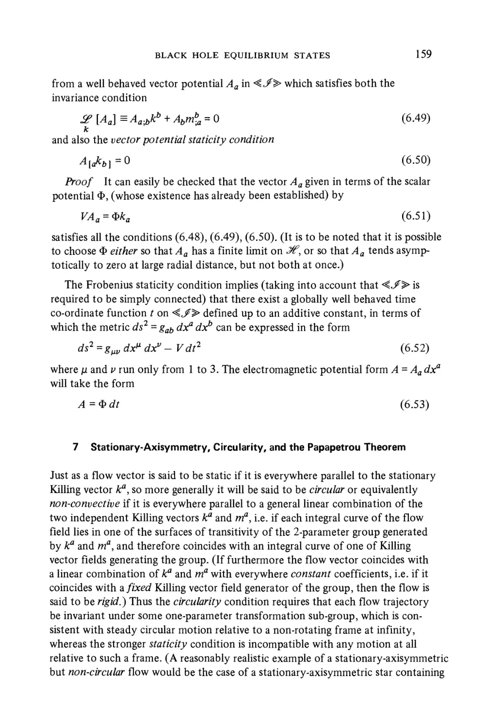 7 Stationary-Axisymmetry, Circularity, and the Papapetrou Theorem