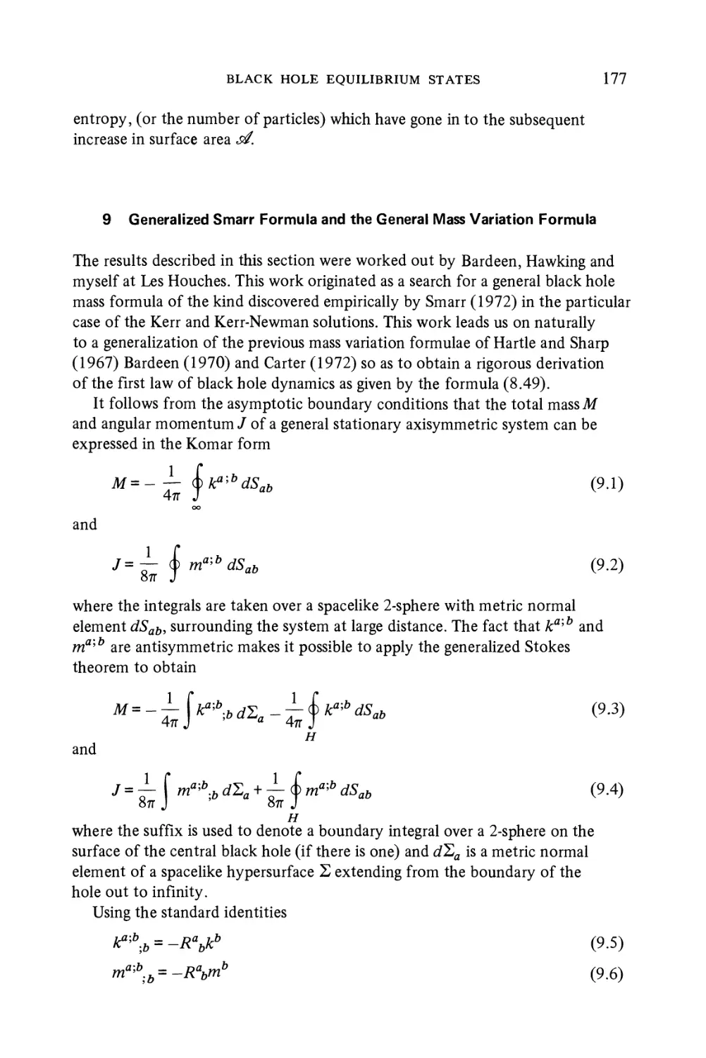 9 Generalized Smarr Formula and the General Mass Variation Formula