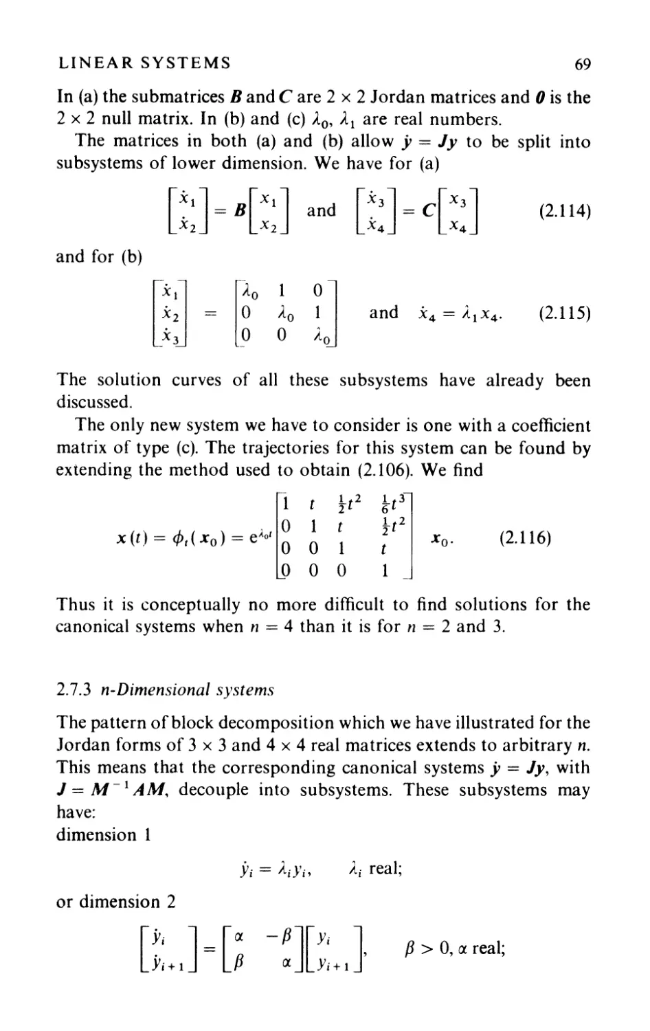 2.7.3 n-Dimensional systems