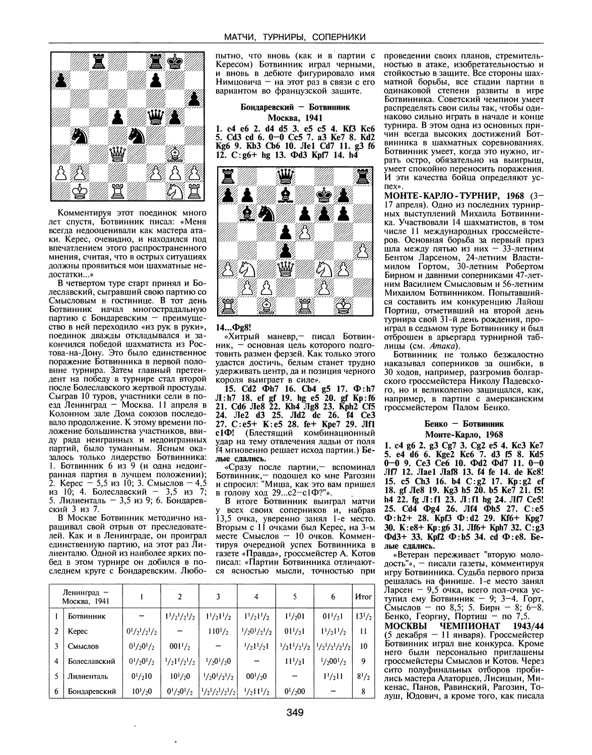 Монте-Карло-турнир, 1968
Москвы чемпионат, 1943/44