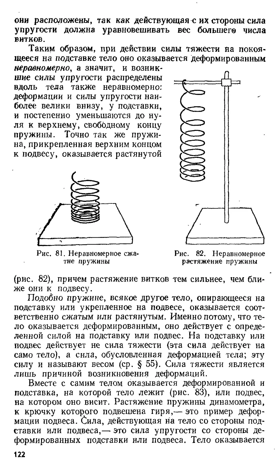 Растяжение пружины физика