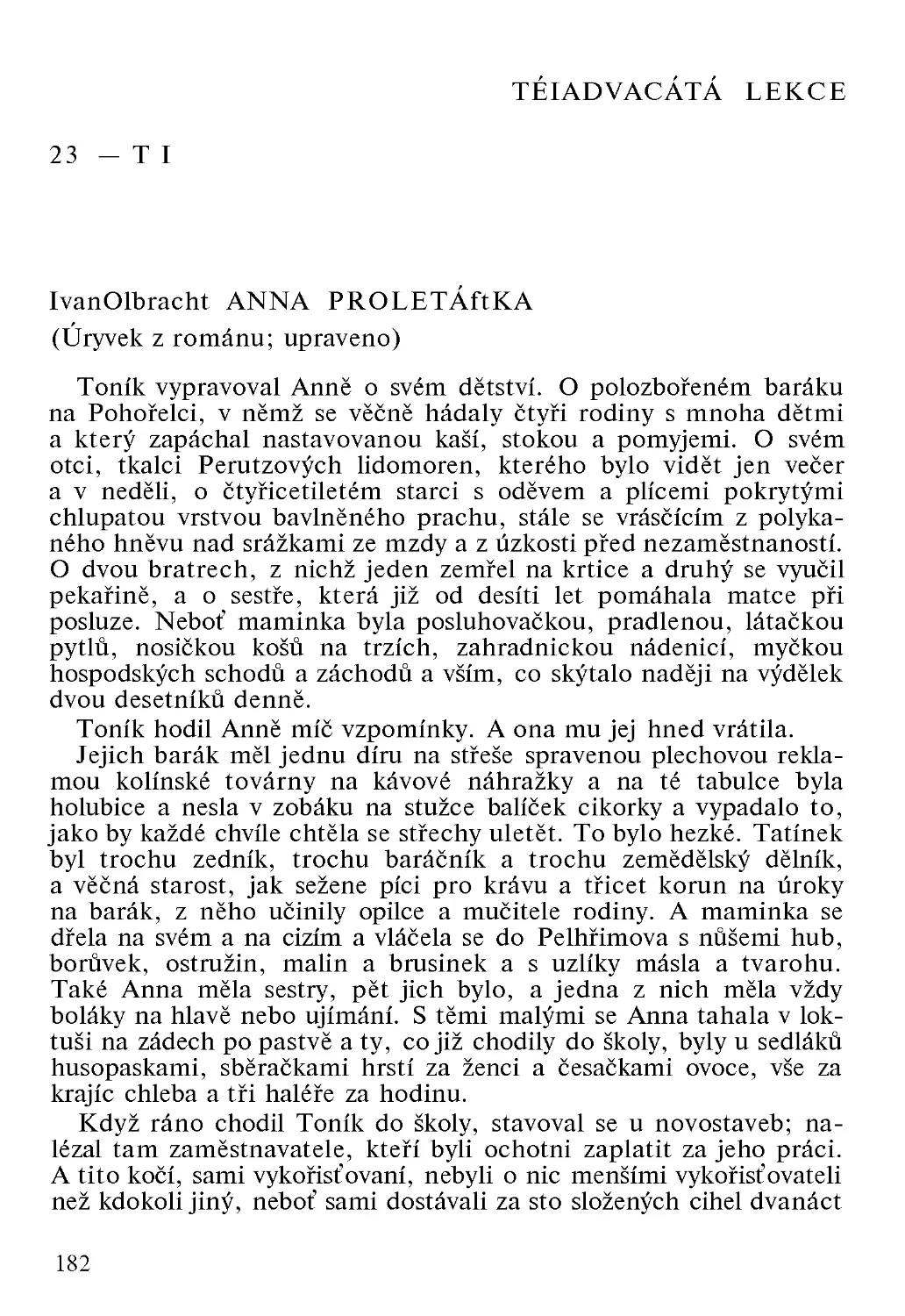 23. Ivan Olbracht, Anna Proletářka. Семья