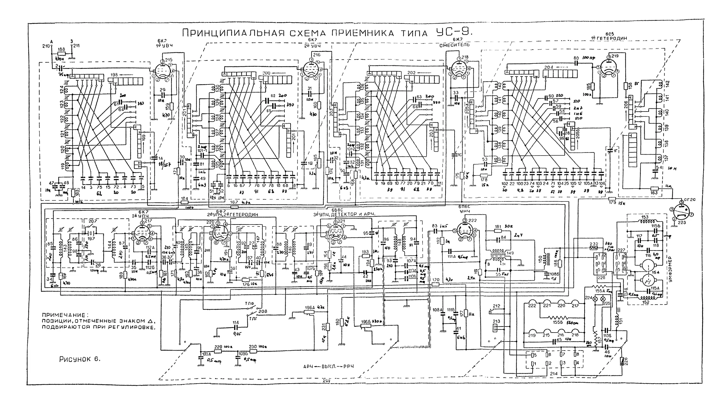 Ус9 авиационный приемник принципиальная схема