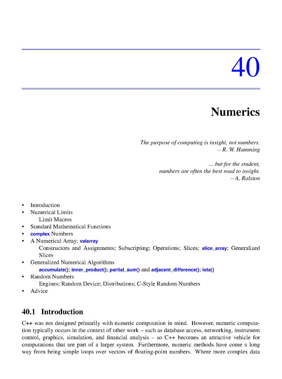 40. Numerics
