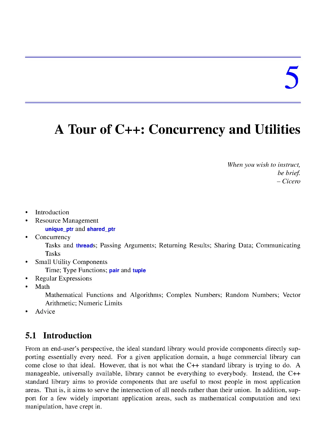 5. A Tour of C++: Concurrency and Utilities
