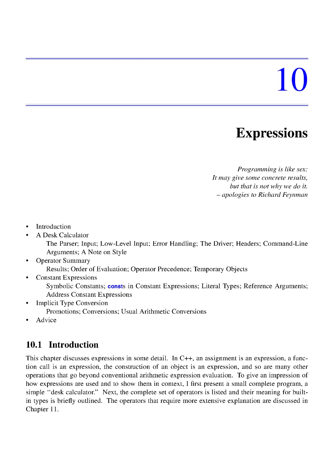 10. Expressions