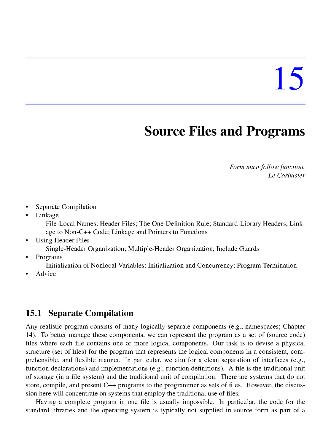 15. Source Files and Programs