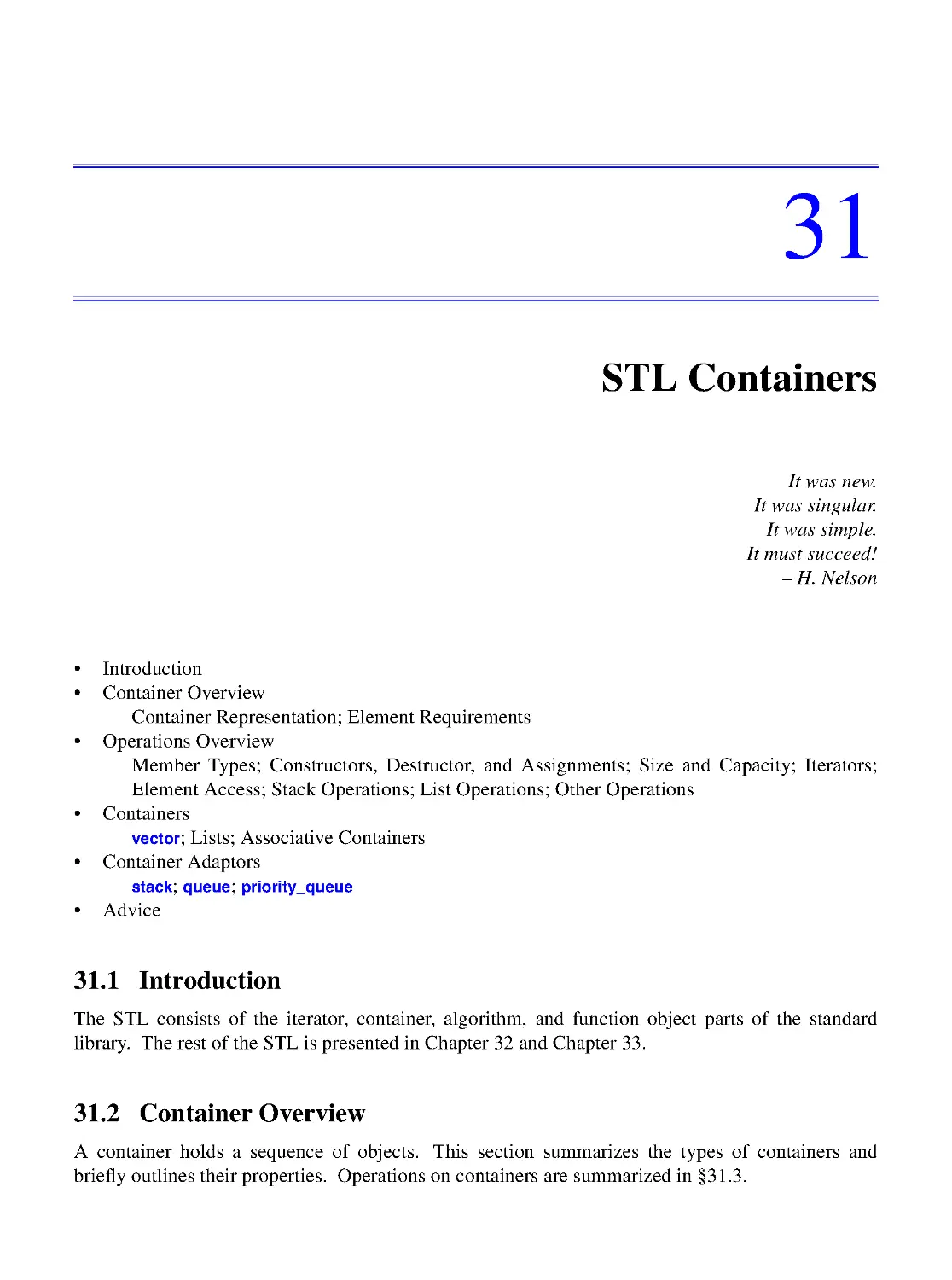 31. STL Containers