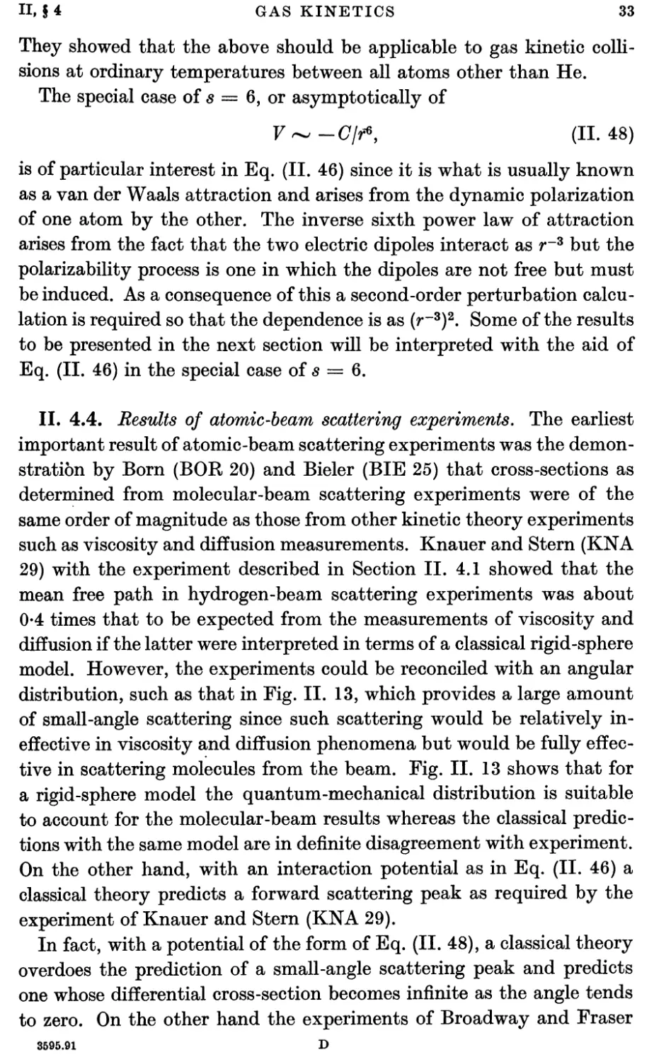 II.4.4. Results of atomic-beam scattering experiments