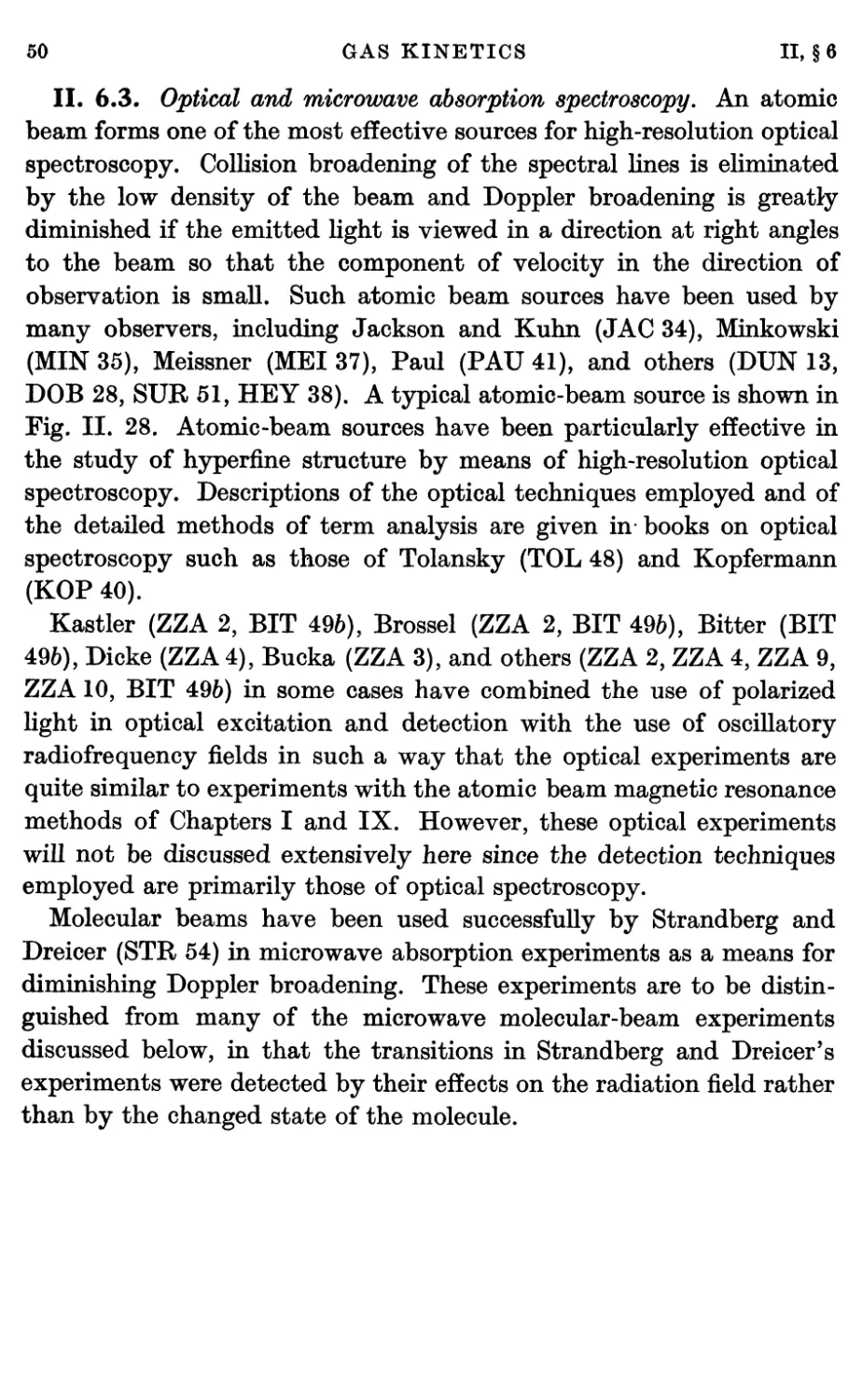 II.6.3. Optical and microwave absorption spectroscopy