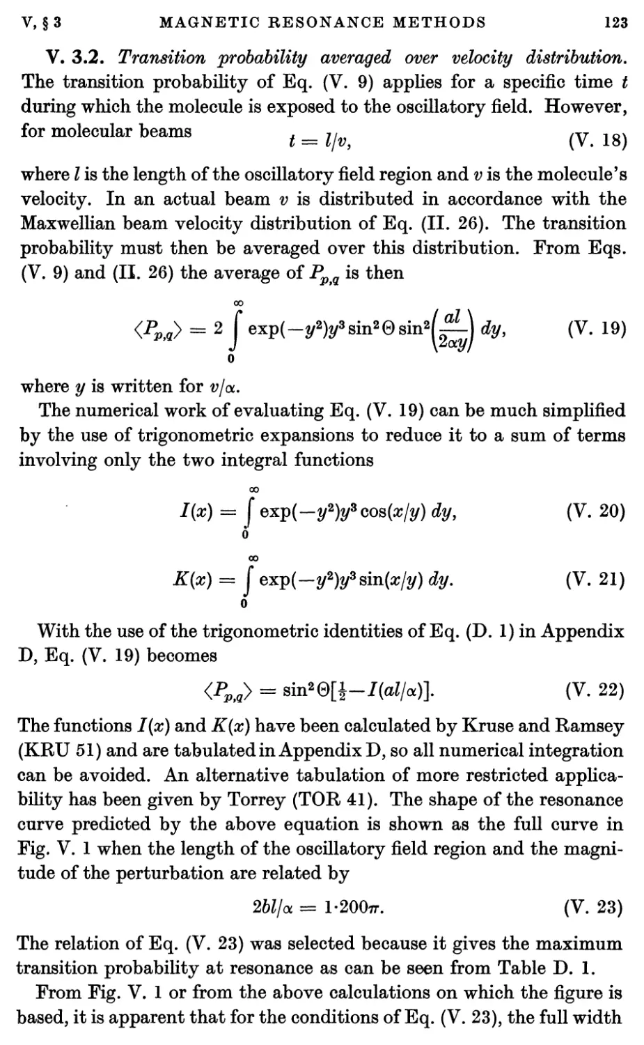 V.3.2. Transition probability averaged over velocity distribution