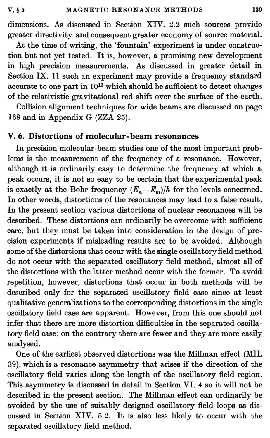 V.6. Distortions of Molecular-beam Resonances