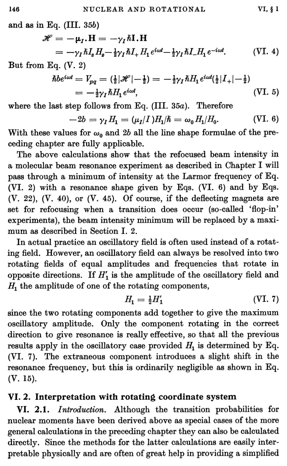 VI.2. Interpretation with Rotating Coordinate System