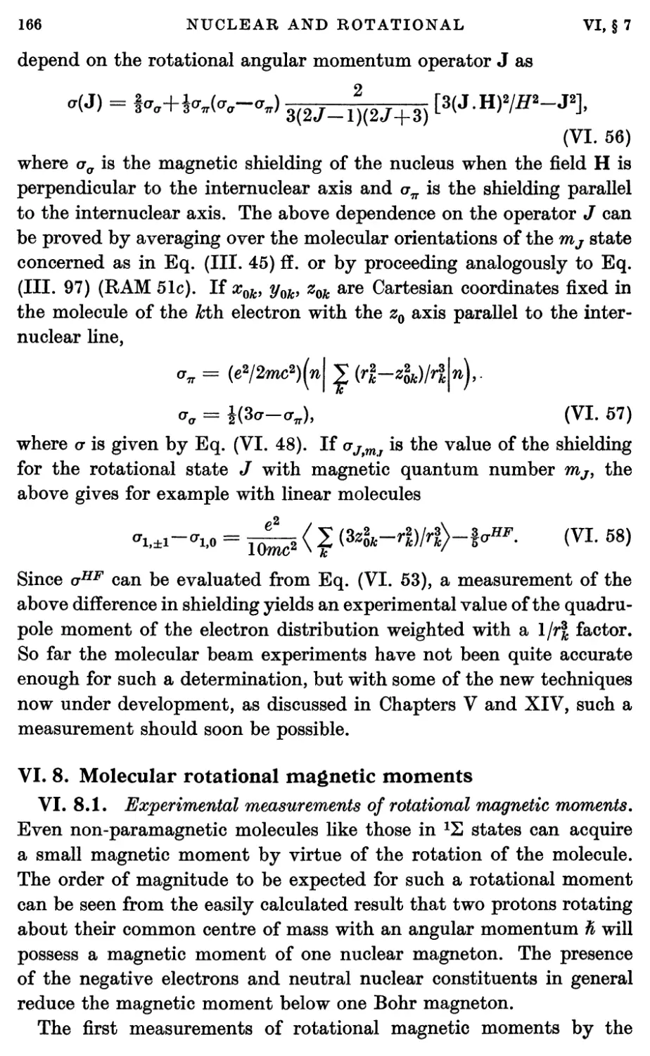 VI.8. Molecular Rotational Magnetic Moments