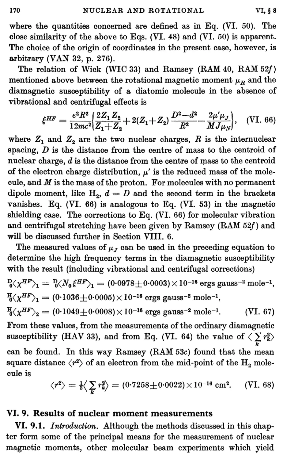 VI.9. Results of Nuclear Moment Measurements