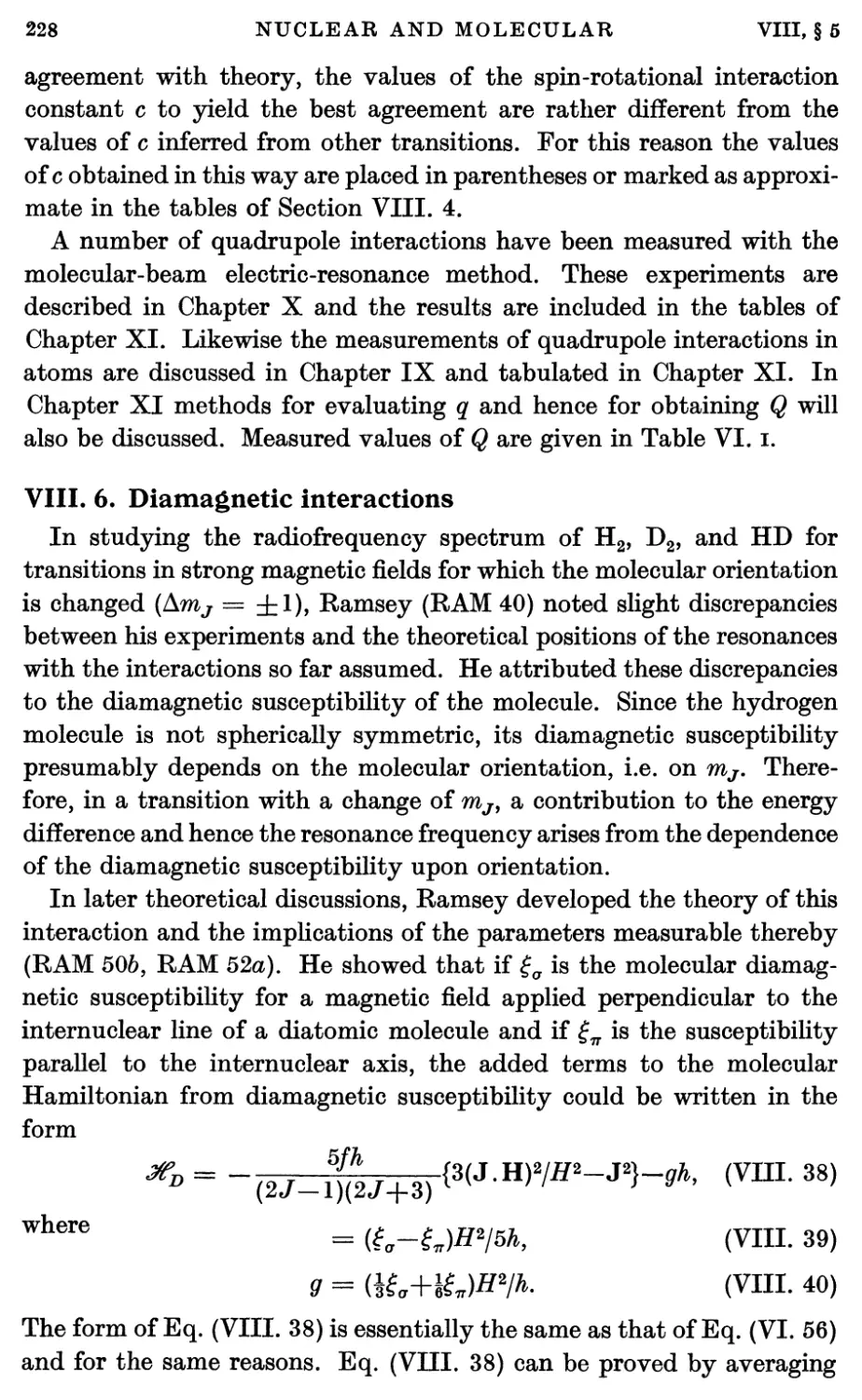 VIII.6. Diamagnetic Interactions