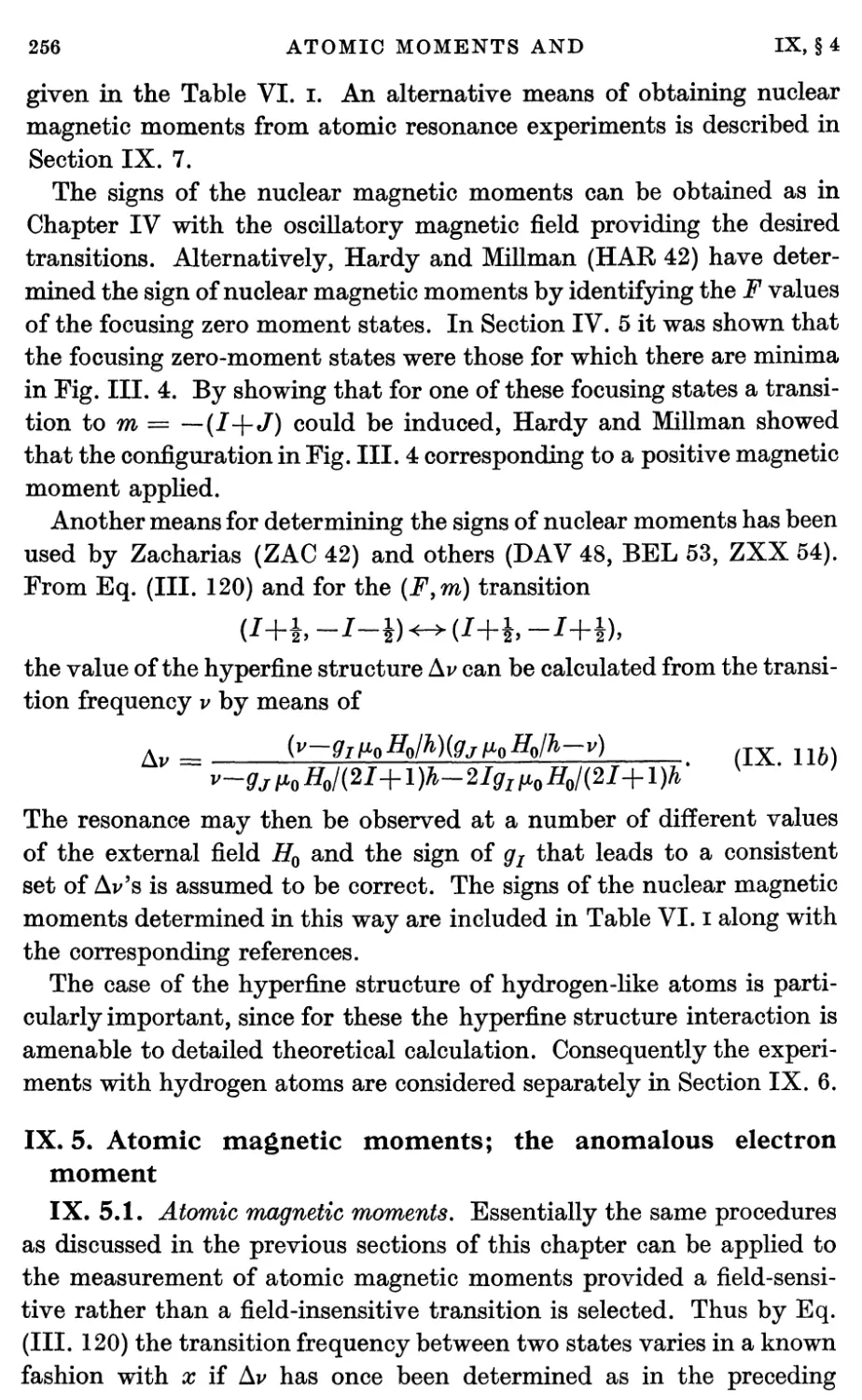 IX.5. Atomic Magnetic Moments; The Anomalous Electron Moment