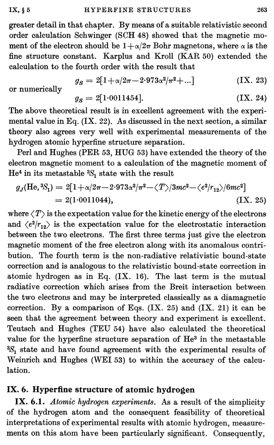 IX.6. Hyperfine Structure of Atomic Hydrogen