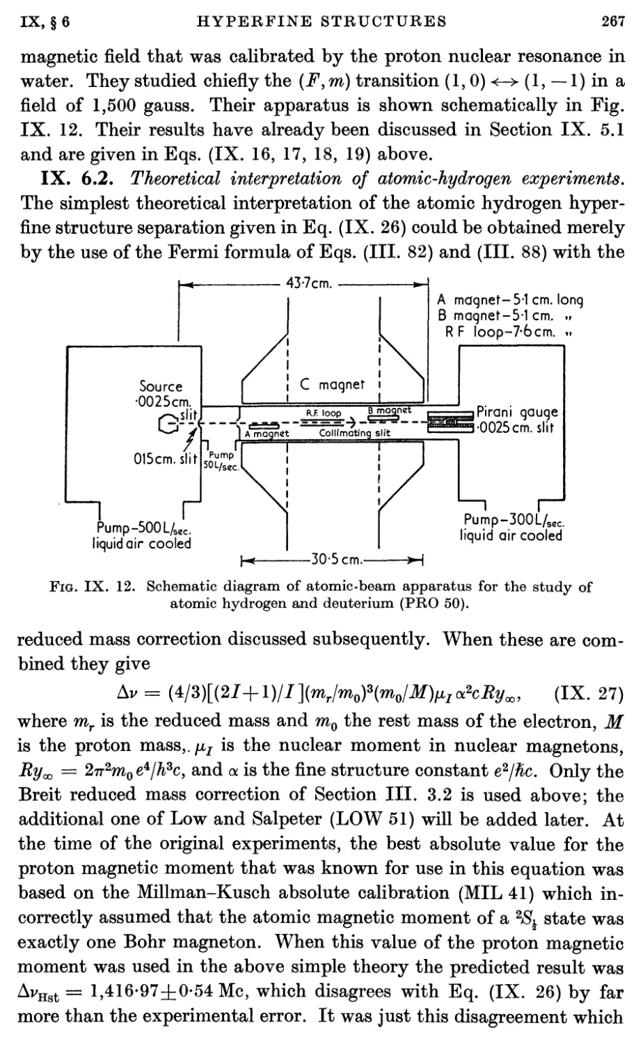 IX.6.2. Theoretical interpretation of atomic-hydrogen experiments