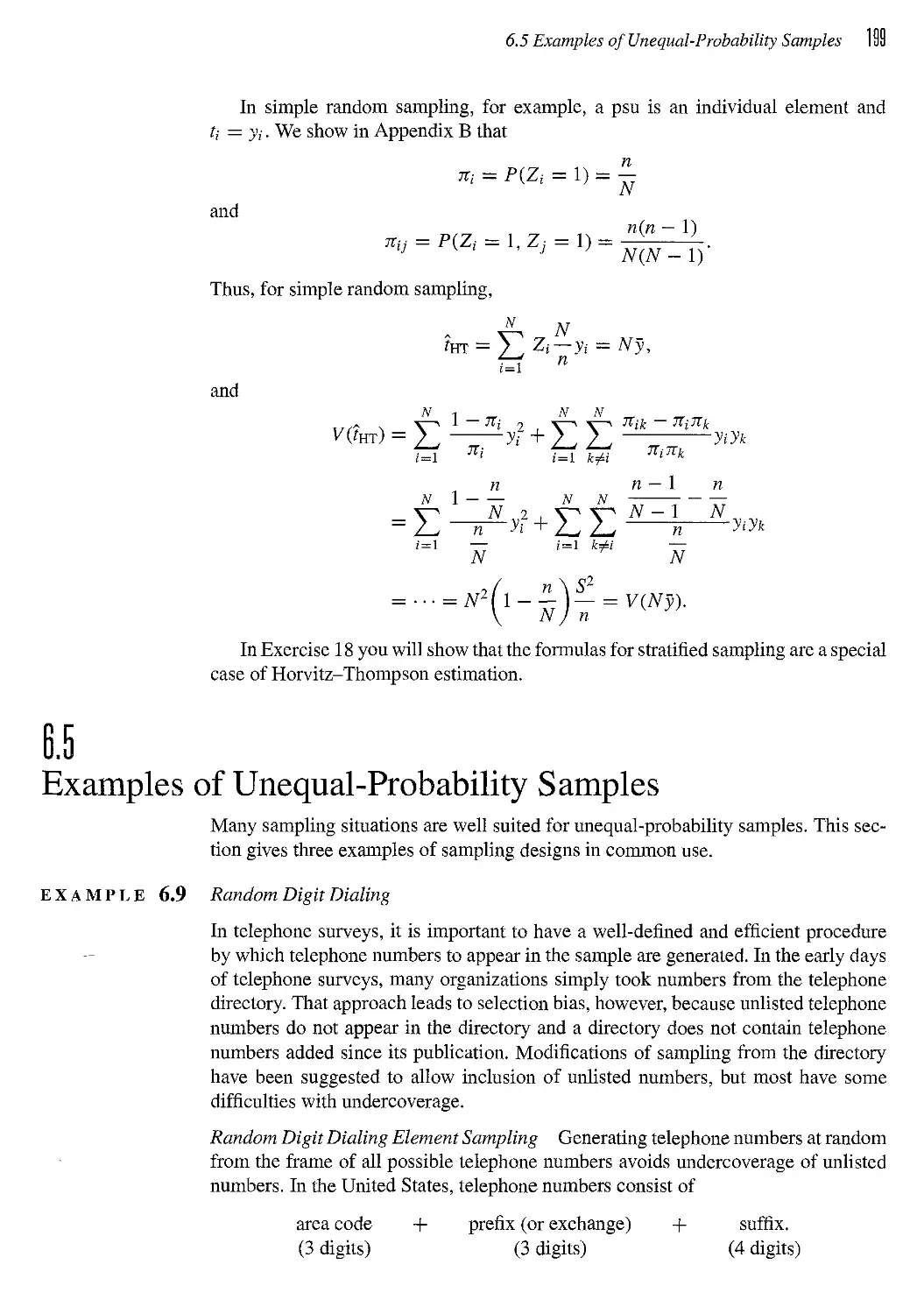 6.5 Examples of Unequal-Probability Samples