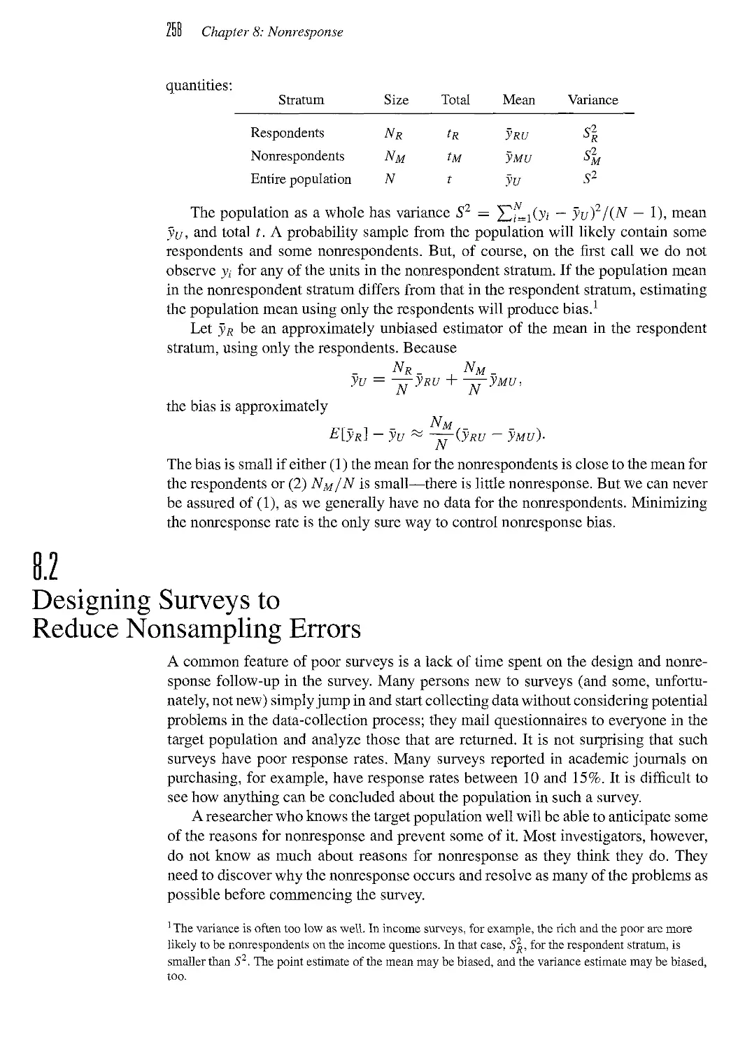 8.2 Designing Surveys to Reduce Nonsampling Errors