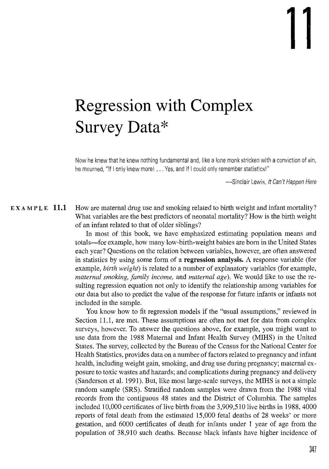 11 Regression with Complex Survey Data*