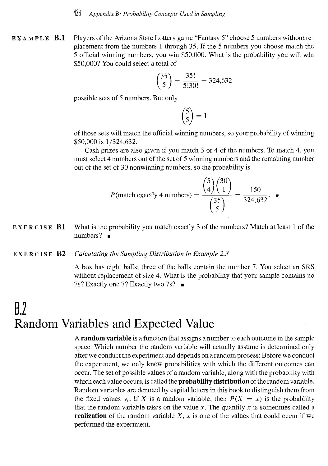 B.2 Random Variables and Expected Value