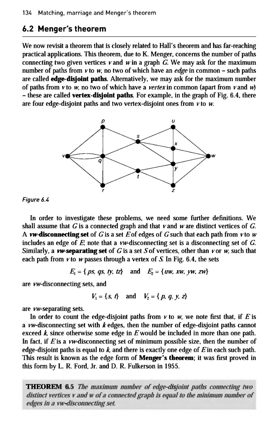 6.2 Mengers theorem