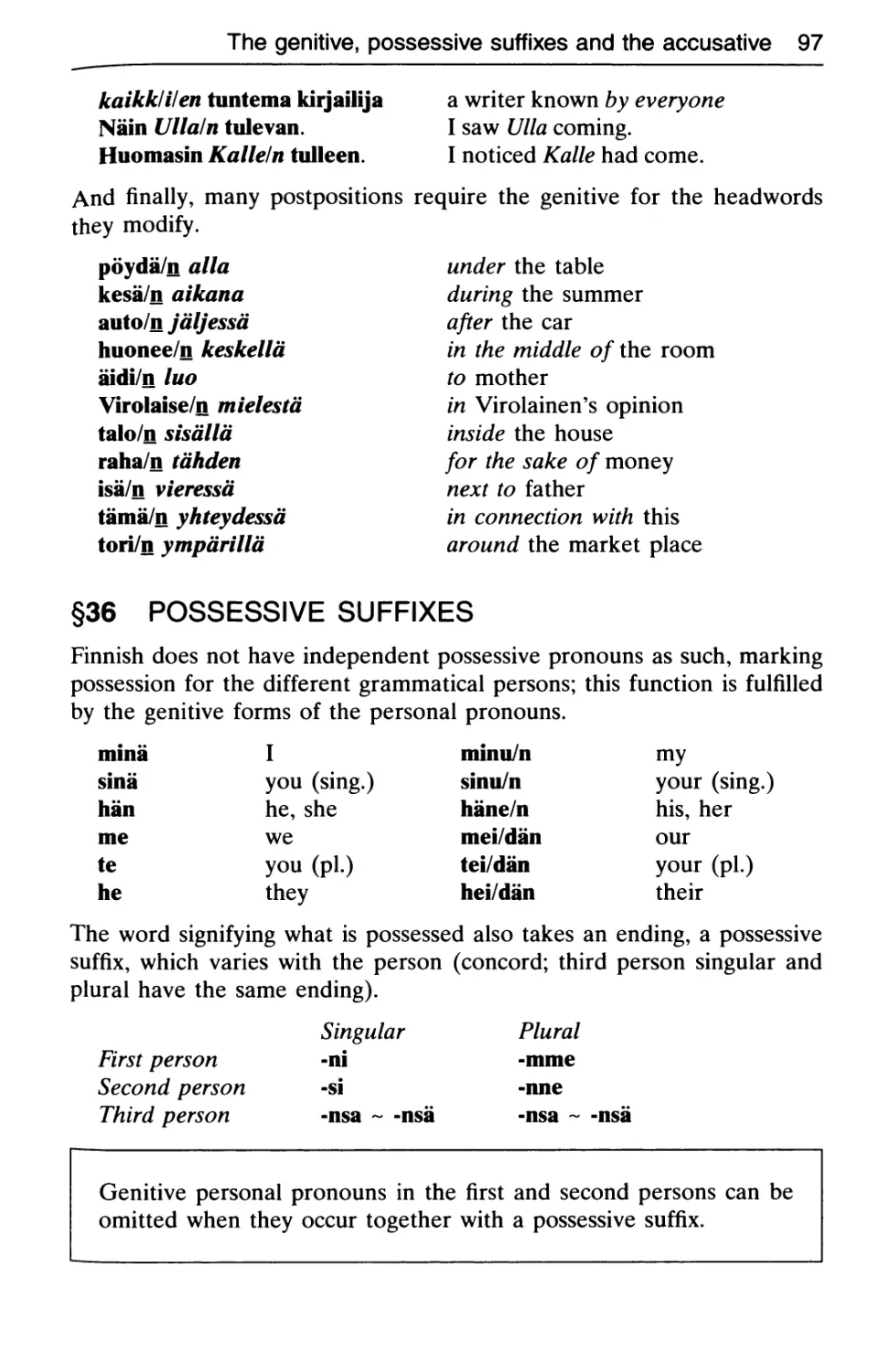 §36 Possessive suffixes