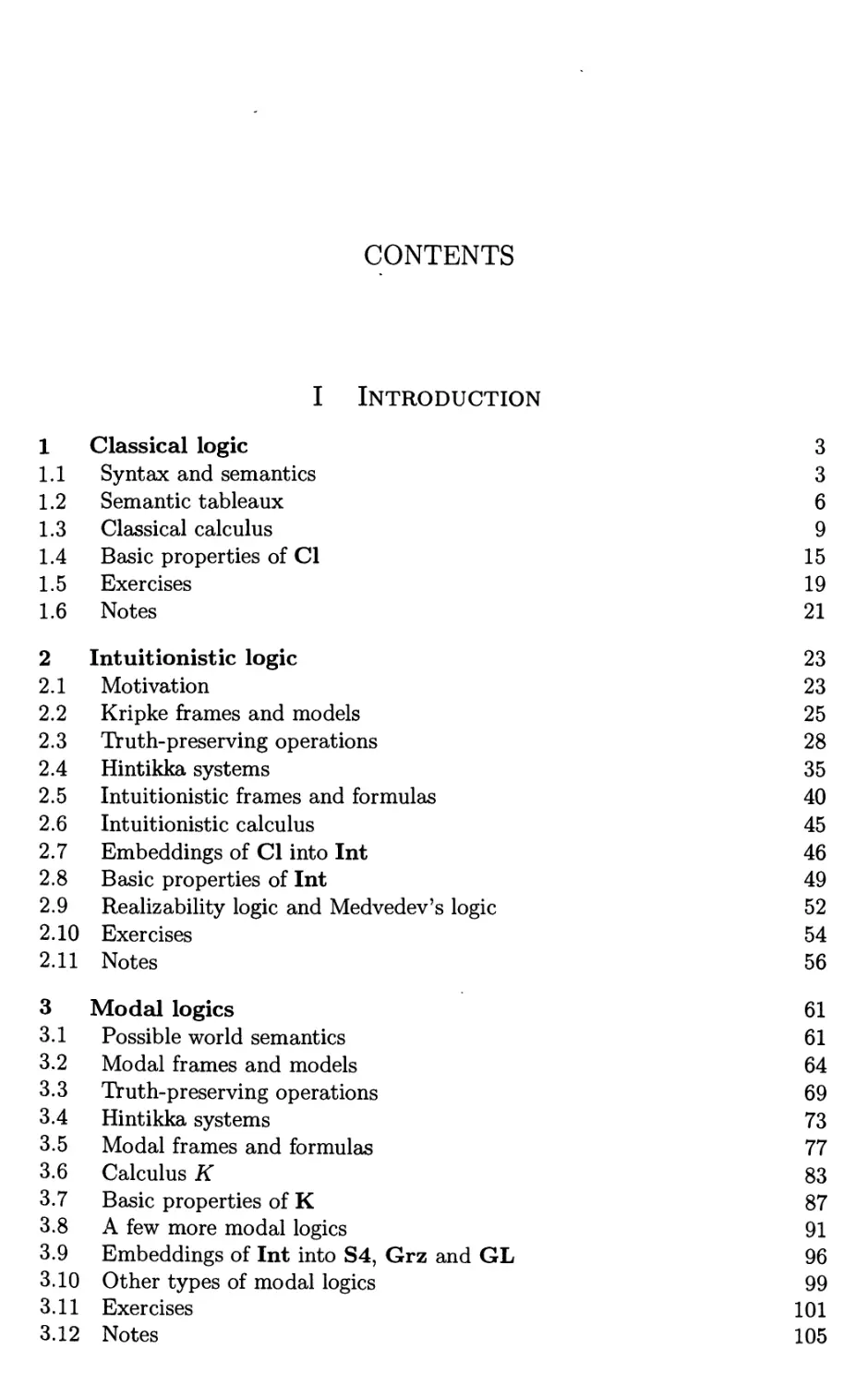 Table of contents