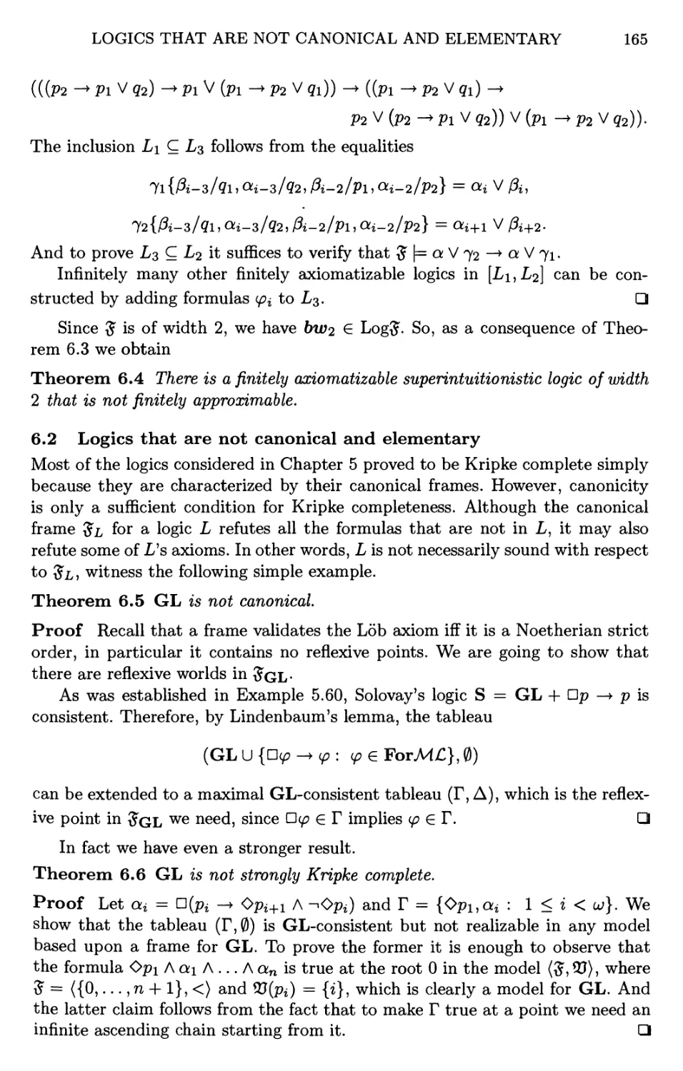 6.2 Logics that are not canonical and elementary