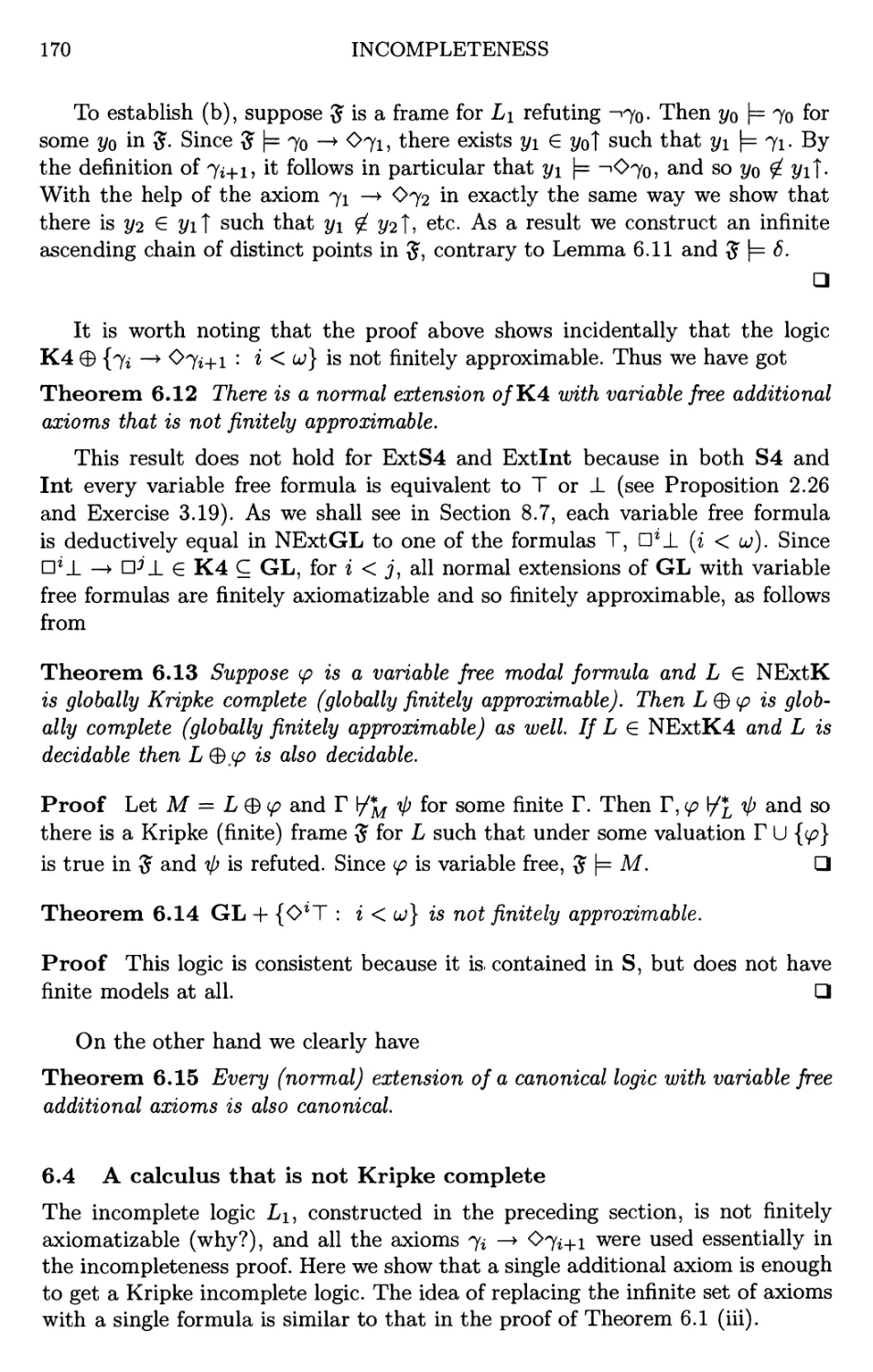 6.4 A calculus that is not Kripke complete