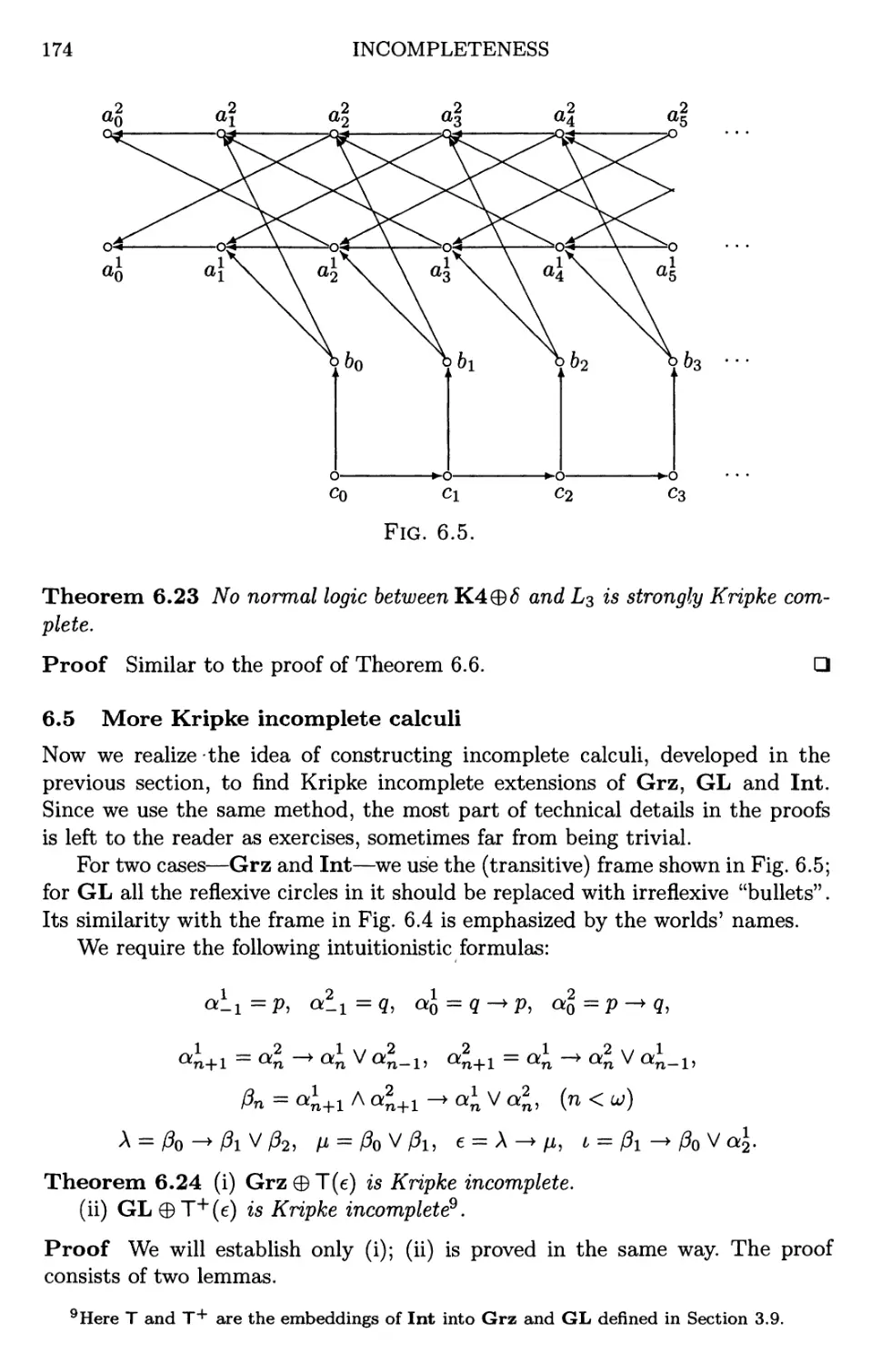 6.5 More Kripke incomplete calculi