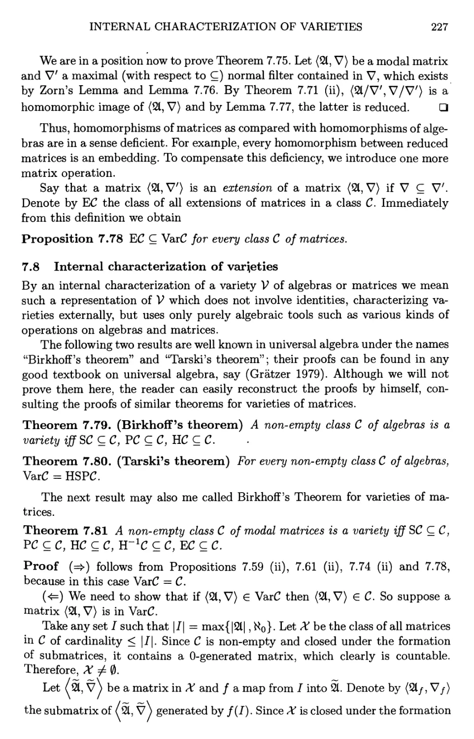 7.8 Internal characterization of varieties