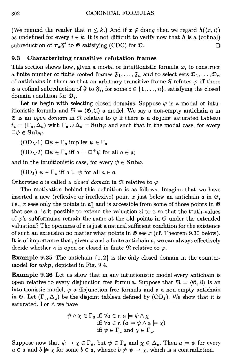 9.3 Characterizing transitive refutation frames