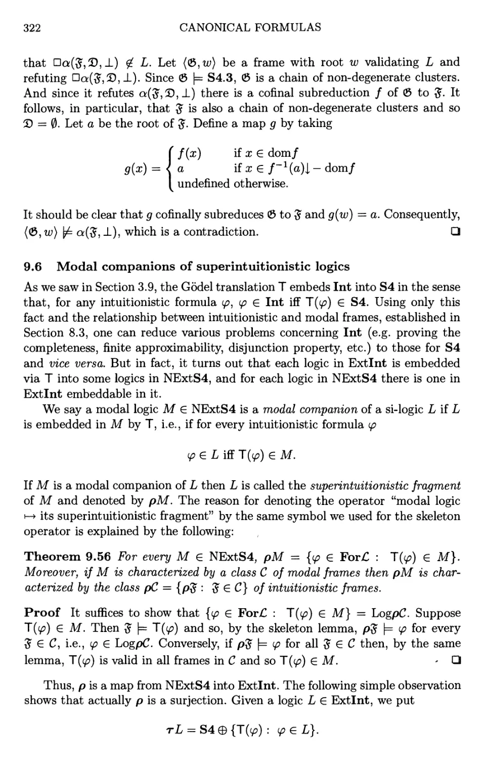 9.6 Modal companions of superintuitionistic logics