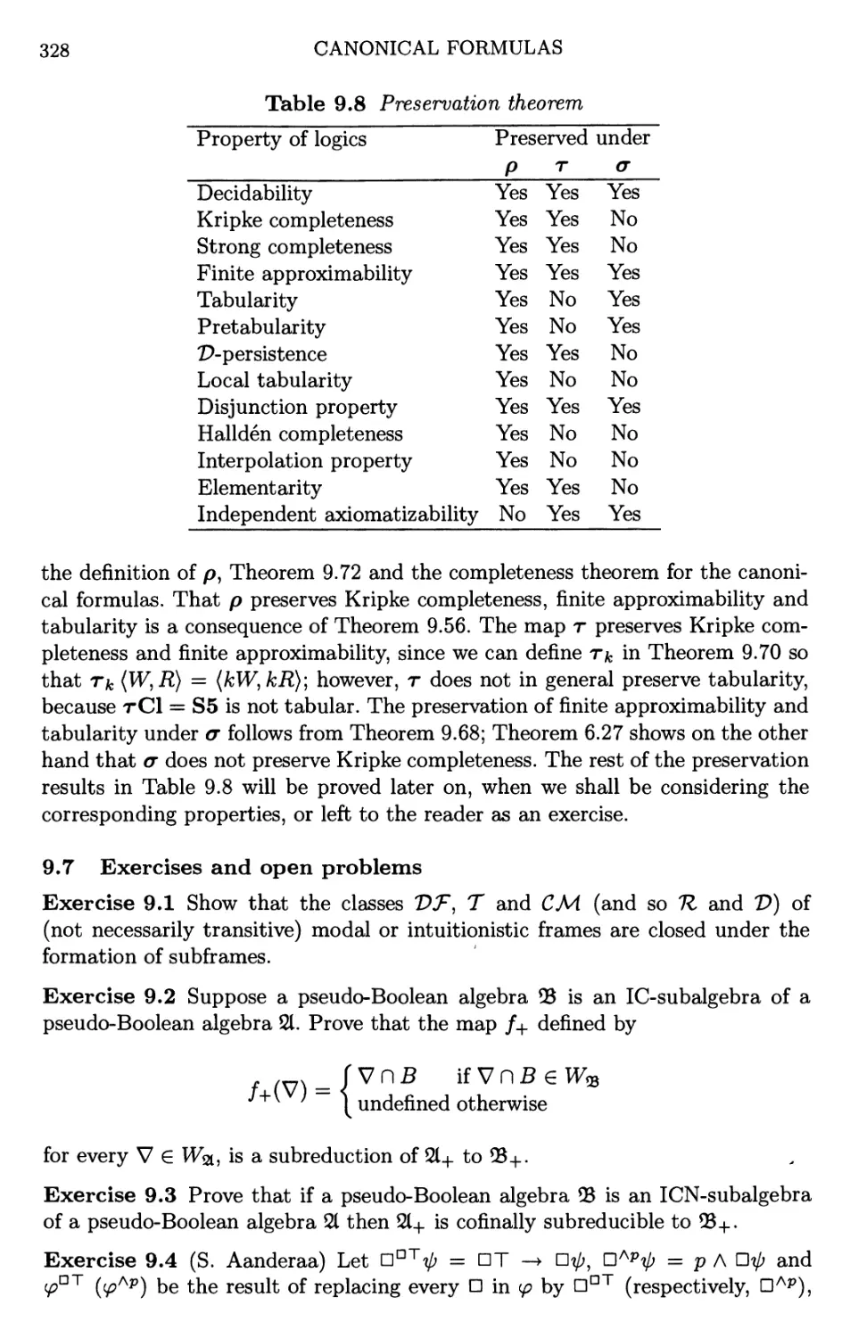 9.7 Exercises and open problems