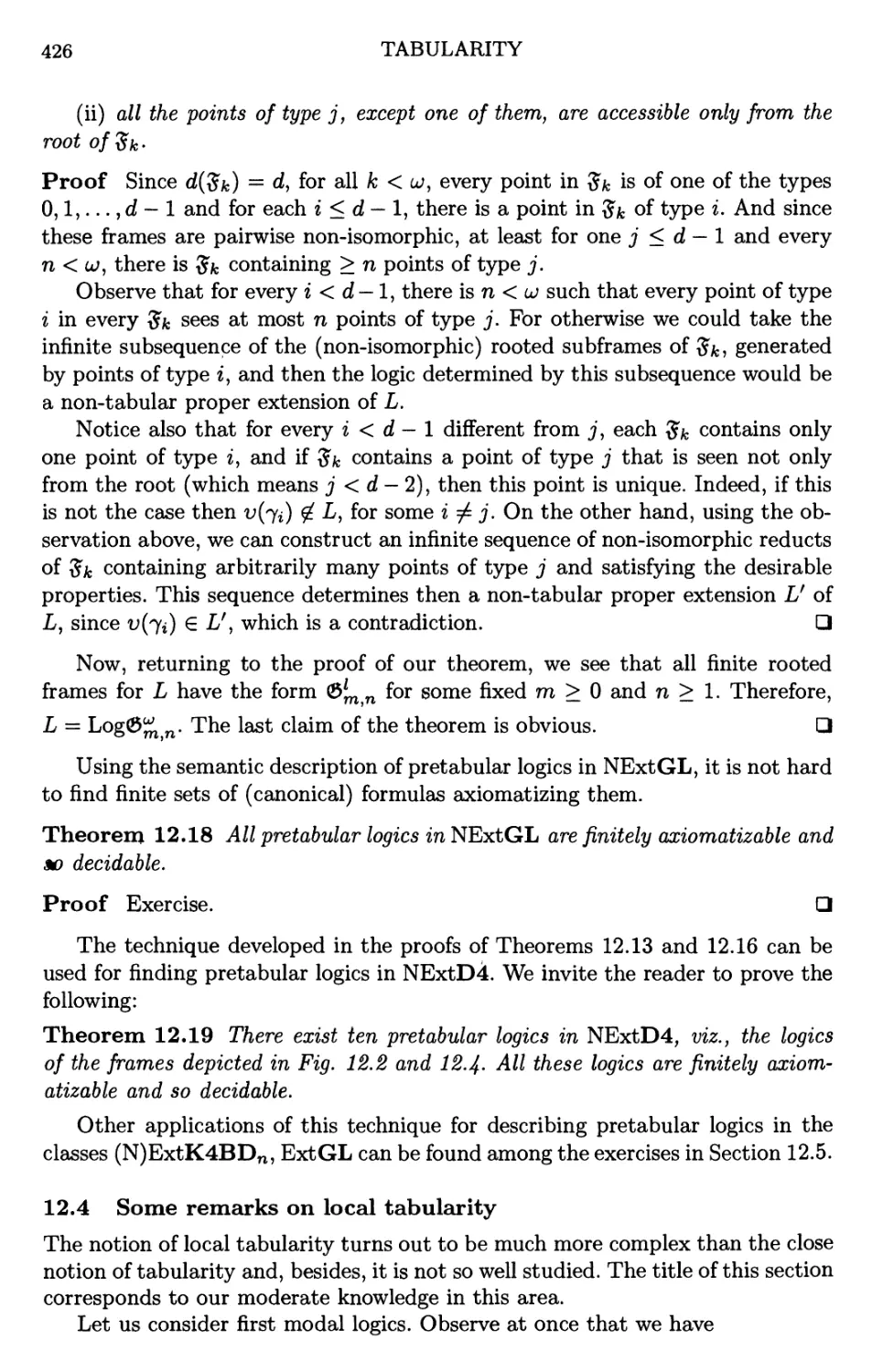 12.4 Some remarks on local tabularity