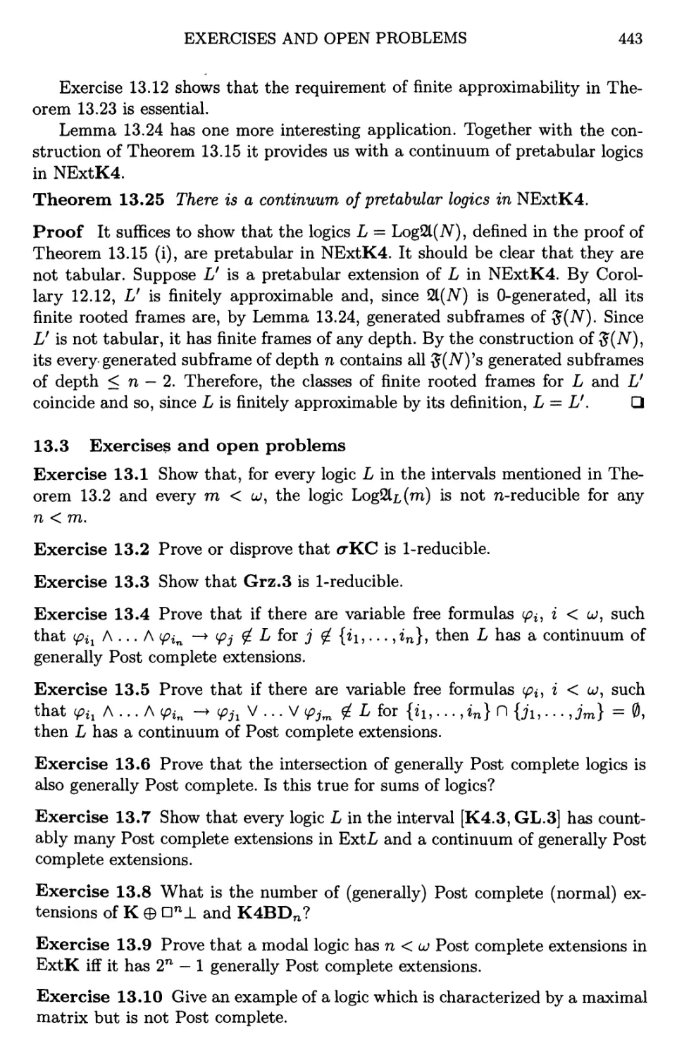 13.3 Exercises and open problems