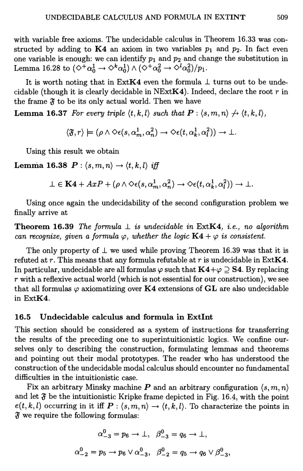 16.5 Undecidable calculus and formula in Extlnt
