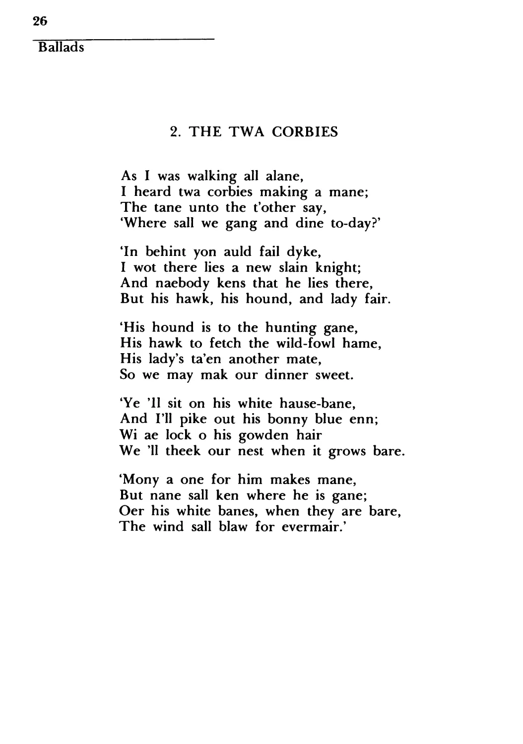 2. The Twa Corbies