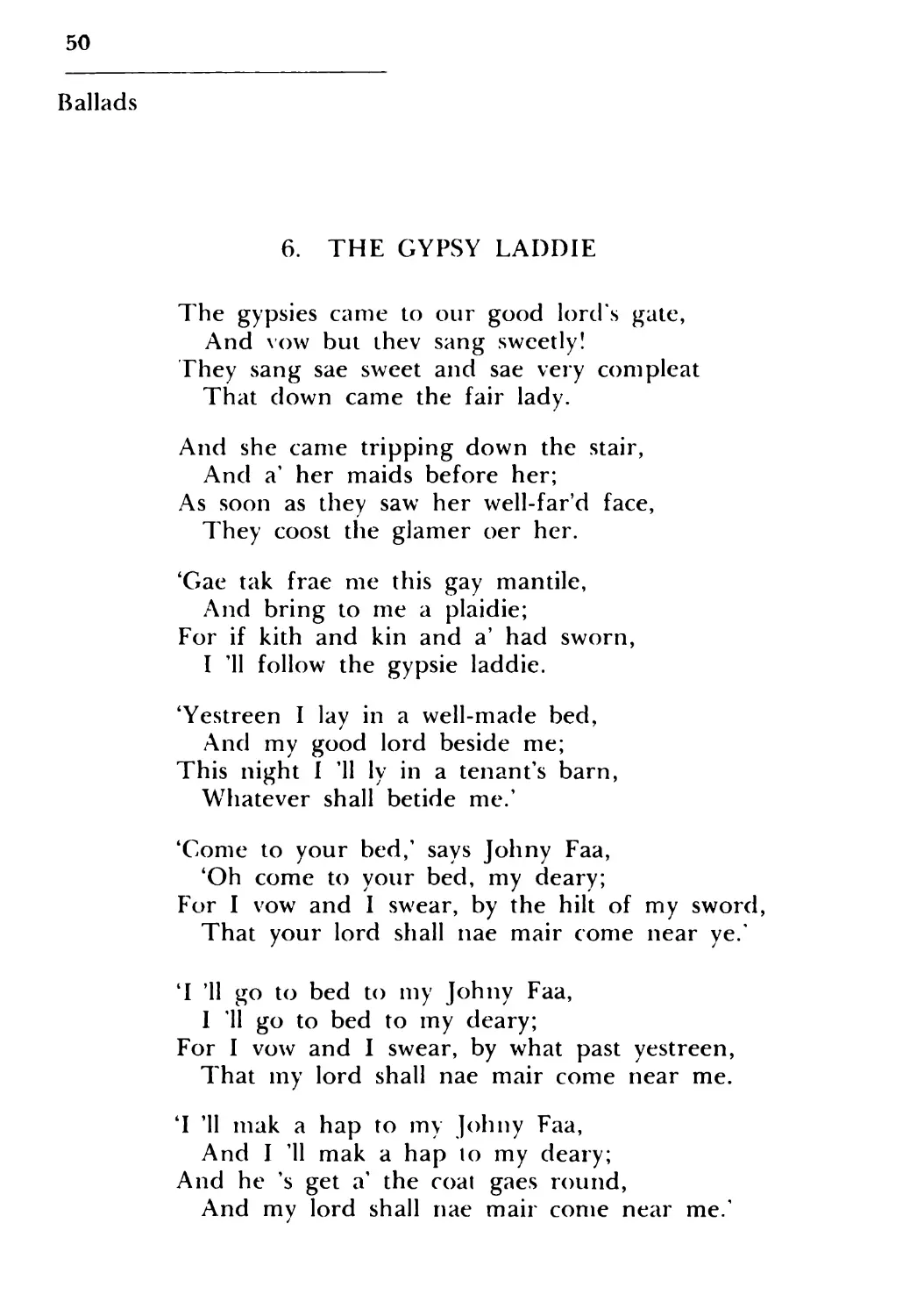 6. The Gypsy Laddie