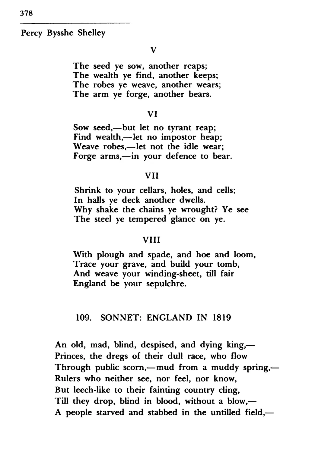 109. Sonnet: England in 1819